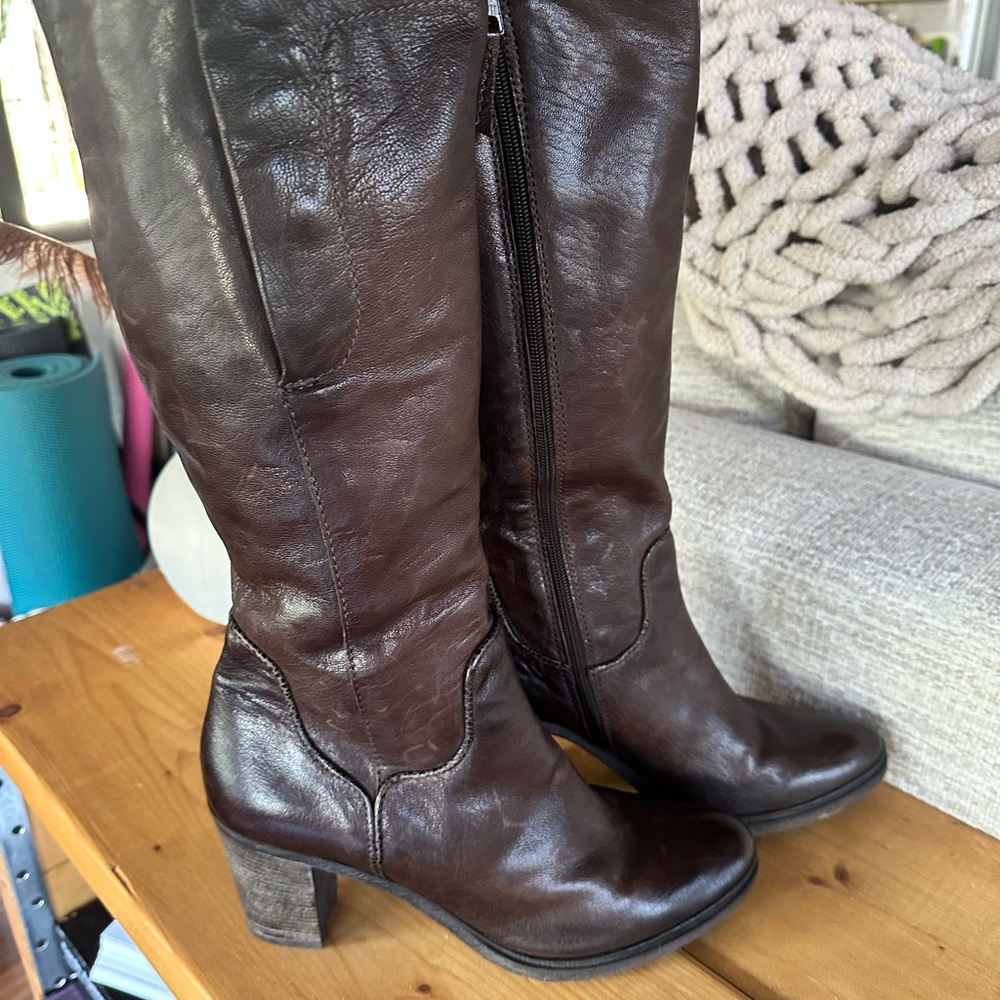 Miz Mooz Tall Brown Boots NWOT